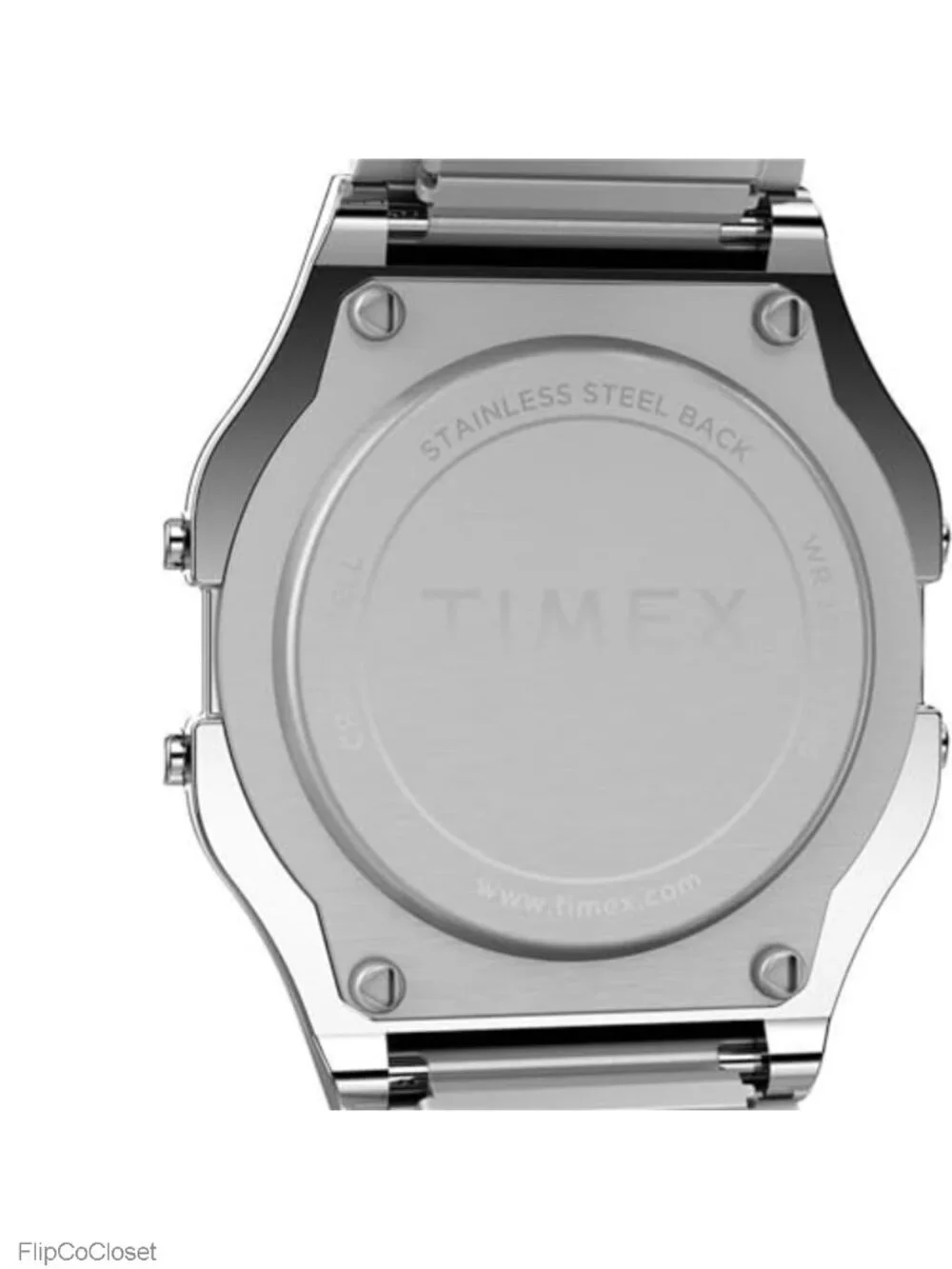 Men's Timex Classic Digital 34mm Watch Stainless Steel Expansion Band